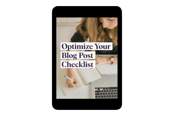 Preview of PDF Checklist for Optimizing Your Blog Post